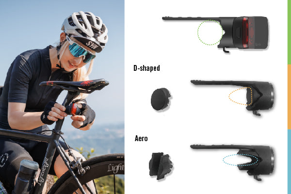 Gardia R300L bike radar retrovisore con luce posteriore