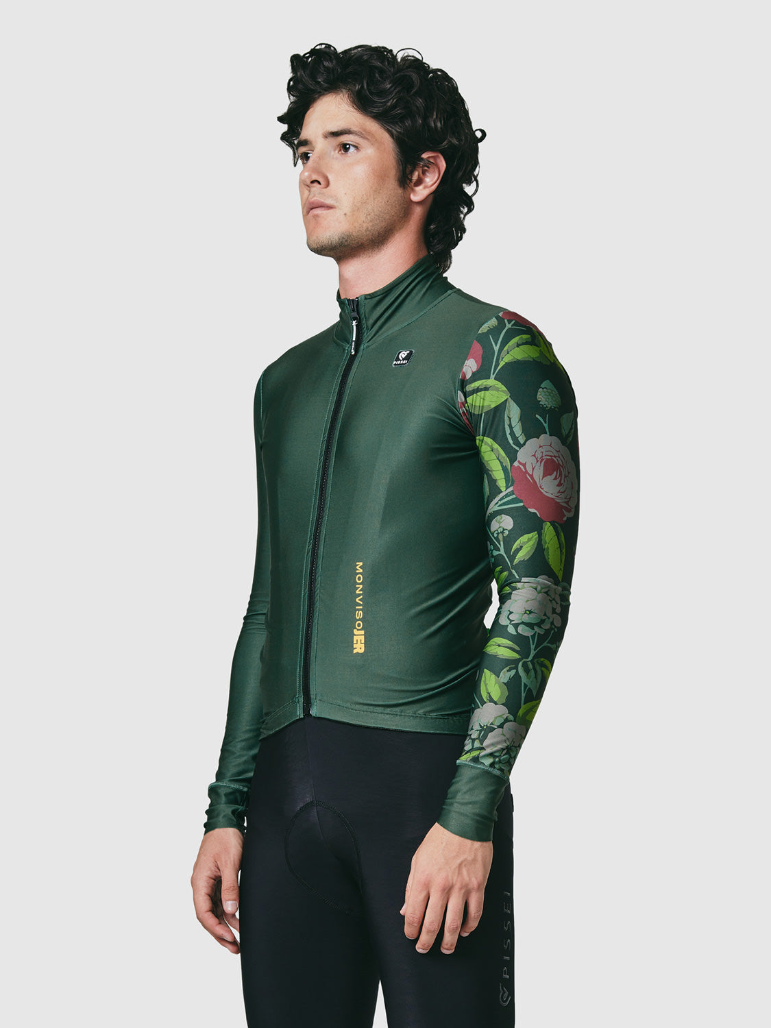 Maglia a manica lunga Monviso Pissei verde flower