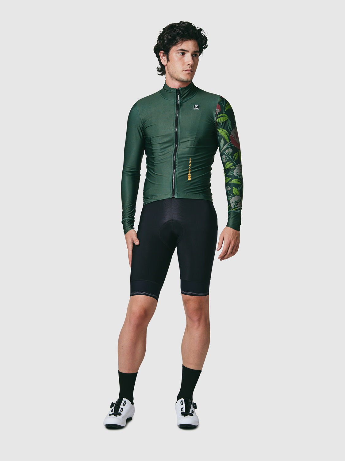 Maglia a manica lunga Monviso Pissei verde flower