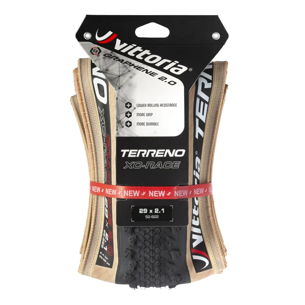 Copertone Vittoria Terreno xc-race 29x2.25 graphene 2.0 pieghevole nero/marrone