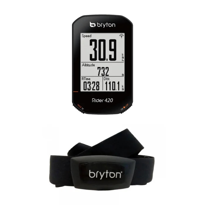 BUNDLE CICLOCOMPUTER BRYTON GPS RIDER 420H  + CARDIO